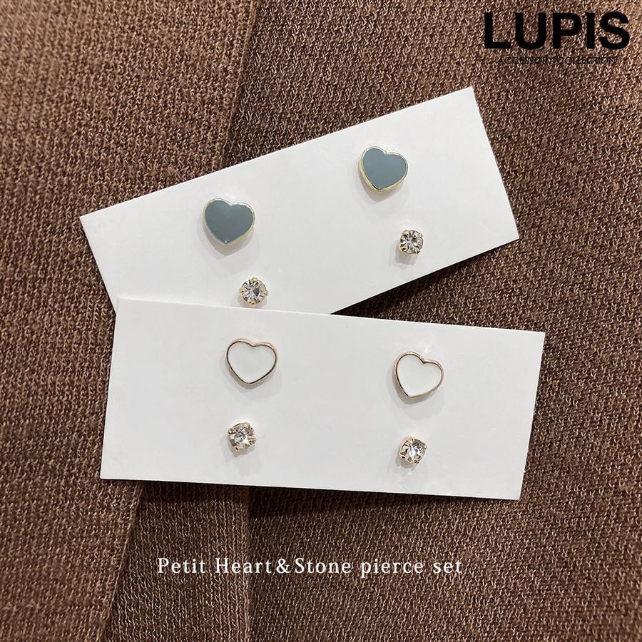 ピアス セットピアス セット ハート ストーン シンプル 小さめ 大人 ルピス LUPIS :v1264:LUPIS Yahoo!店 - 通販 -  Yahoo!ショッピング