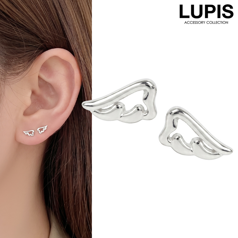 just Louis Silver 925ピアス【最安値】 LUPIS（ルピス） ピアス エンジェル ウィング 極小 シンプル シルバー