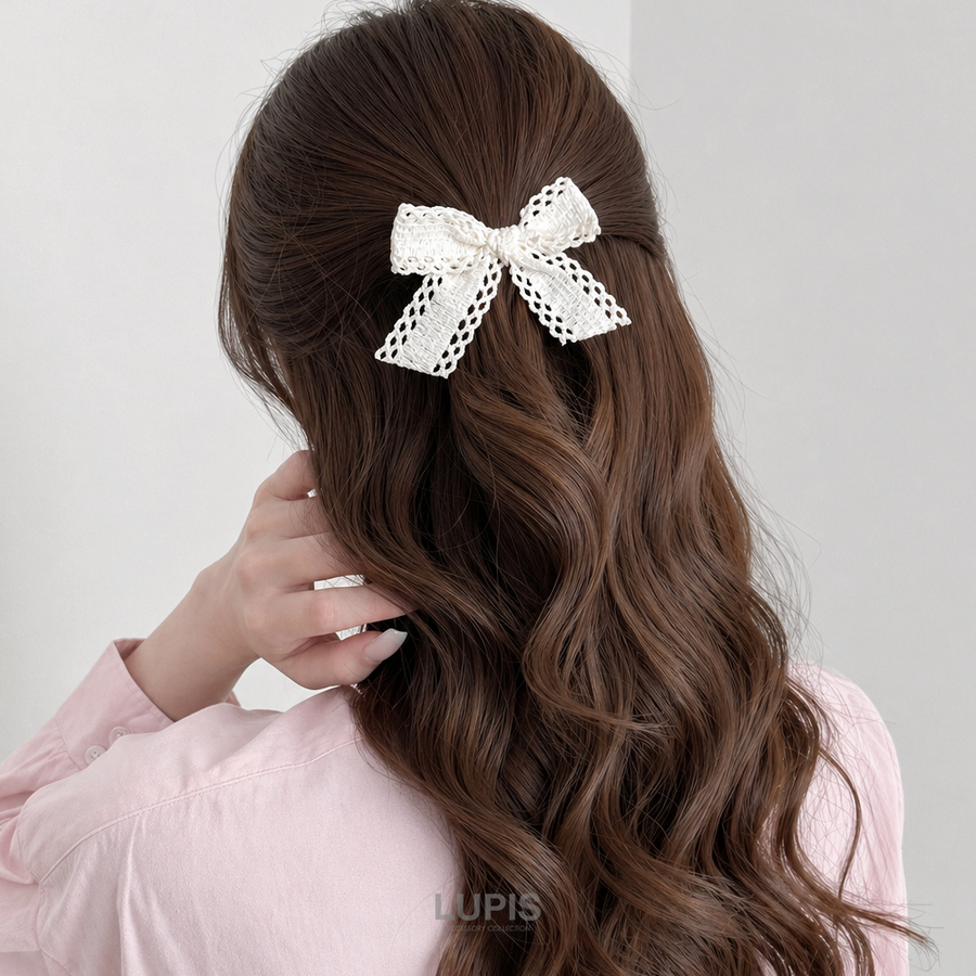 LUPIS（ルピス） ヘアゴム ヘアアクセサリー リボン レース コットン
