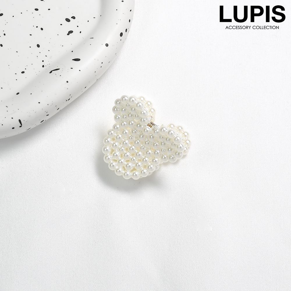 ヘアクリップ プチクリップ ヘアアクセサリー パール パヴェ リボン ハート 小さめ ミニ ルピス LUPIS｜lupis｜09