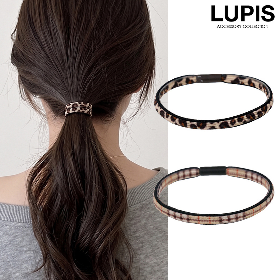 LUPIS（ルピス） ヘアゴム ヘアアクセサリー チェック レオパード