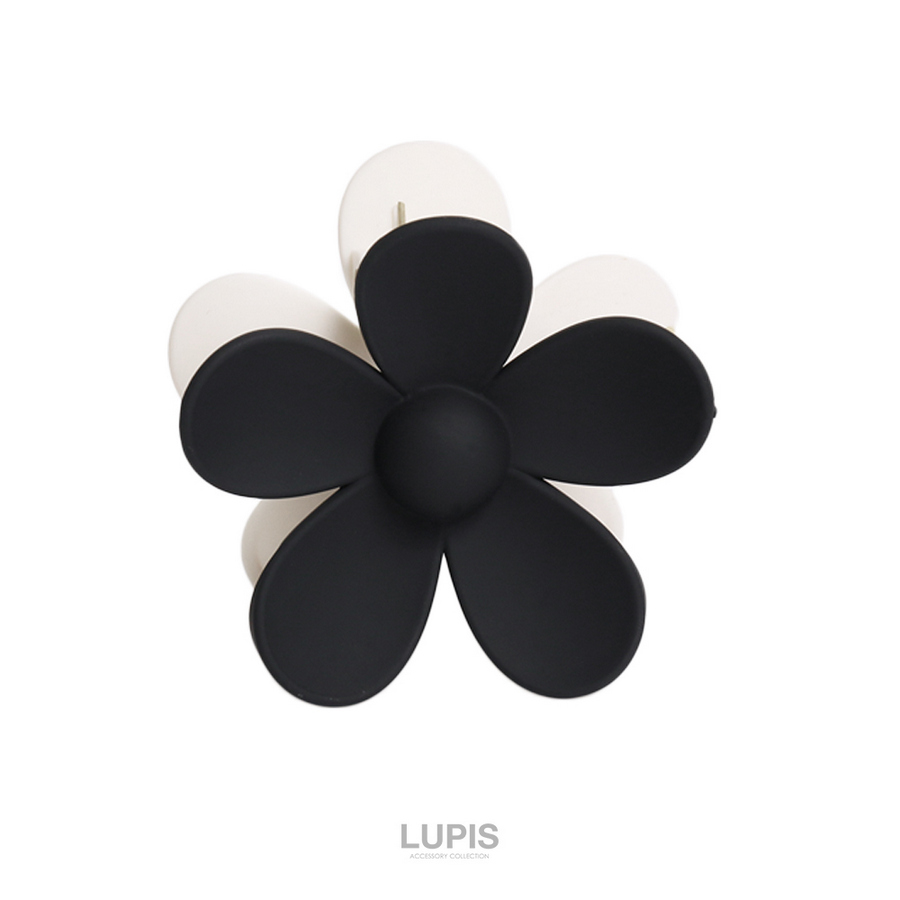 ❤️限定1点❤️ black❤️フラワーヘアクリップ【Lサイズ】フラダンス LUPIS（ルピス） ヘアクリップ バンスクリップ フラワー ヘア
