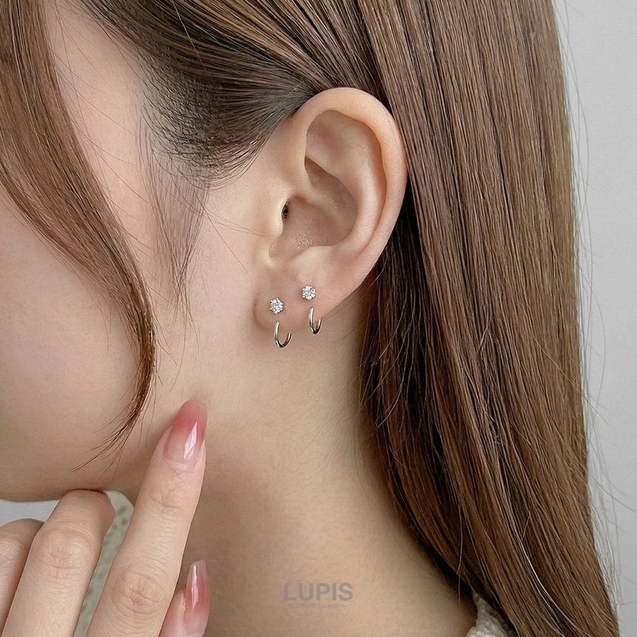 LUPIS（ルピス） ピアス レディース フープピアス シンプル キャッチ