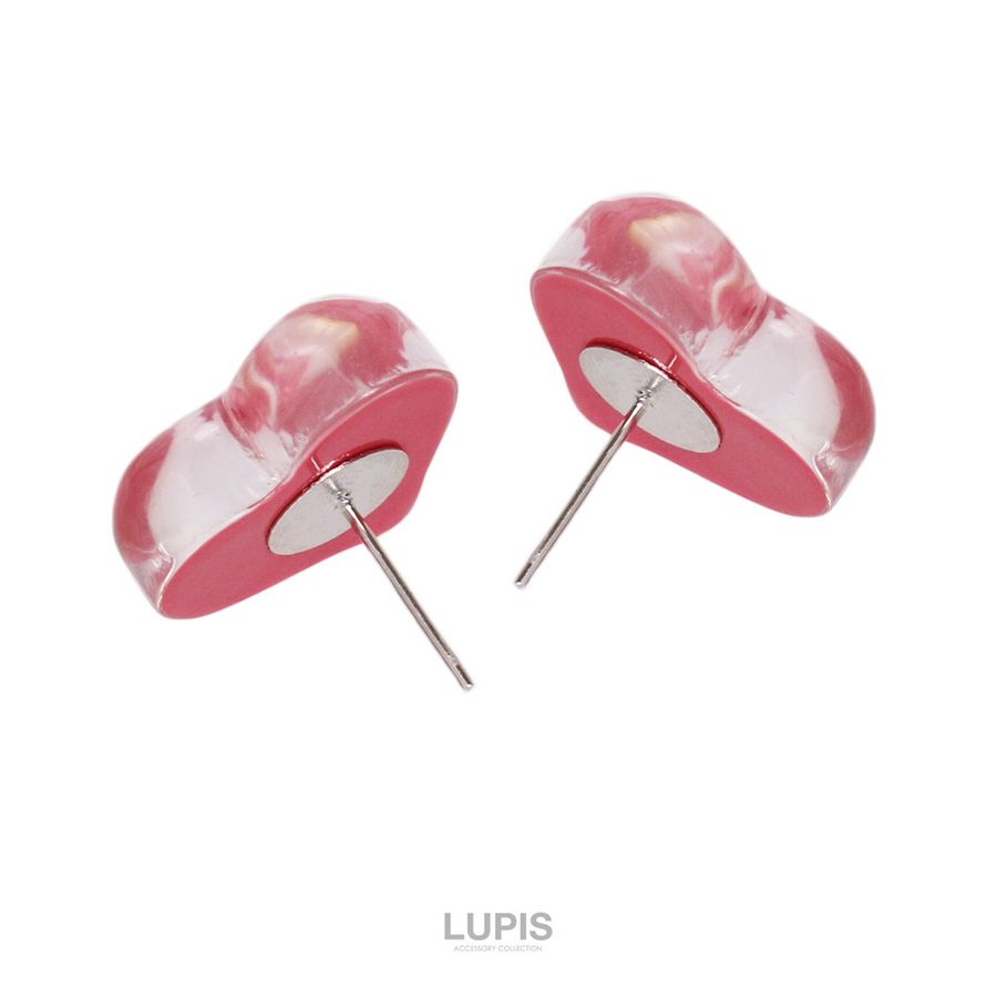 LUPIS（ルピス） ピアス ハート クリア ピンク ガーリー かわいい