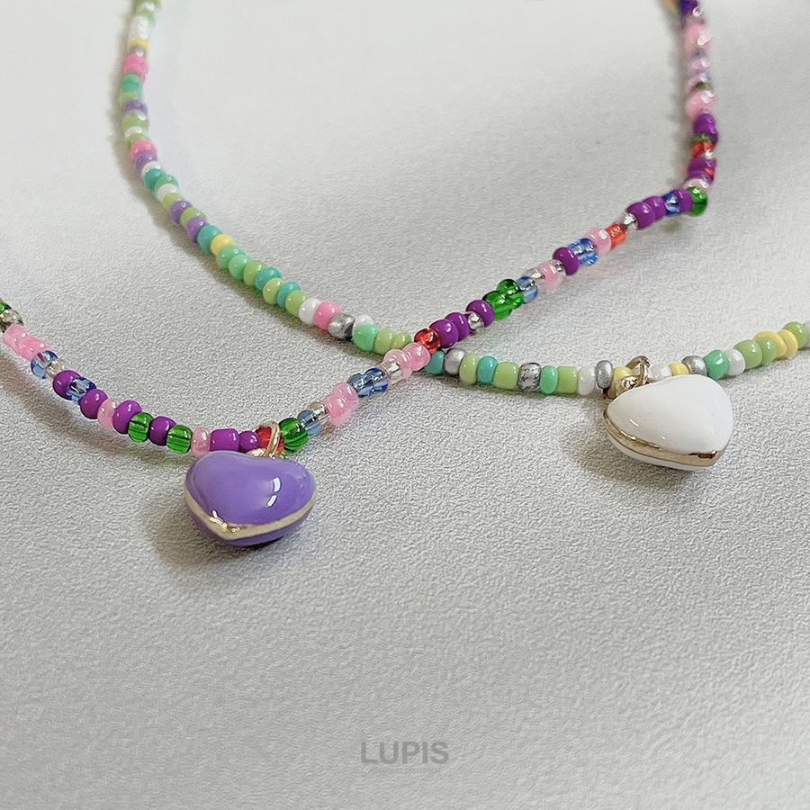 LUPIS（ルピス） ネックレス レディース ビーズネックレス ハート
