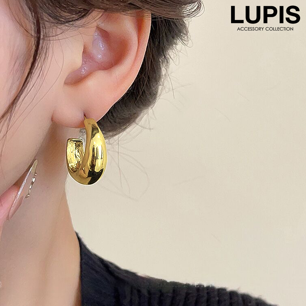 LUPIS（ルピス） ピアス レディース フープピアス メタル ぷっくり