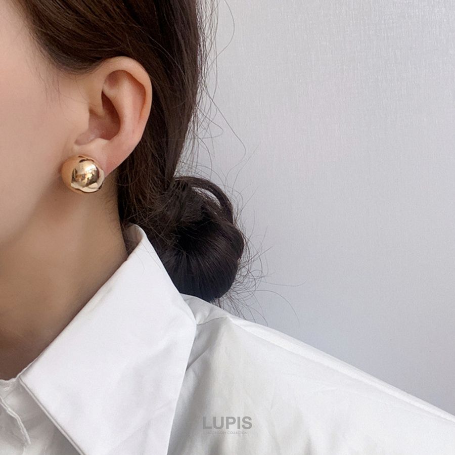 LUPIS（ルピス） イヤリング メタルボール メタル ぷっくり シンプル