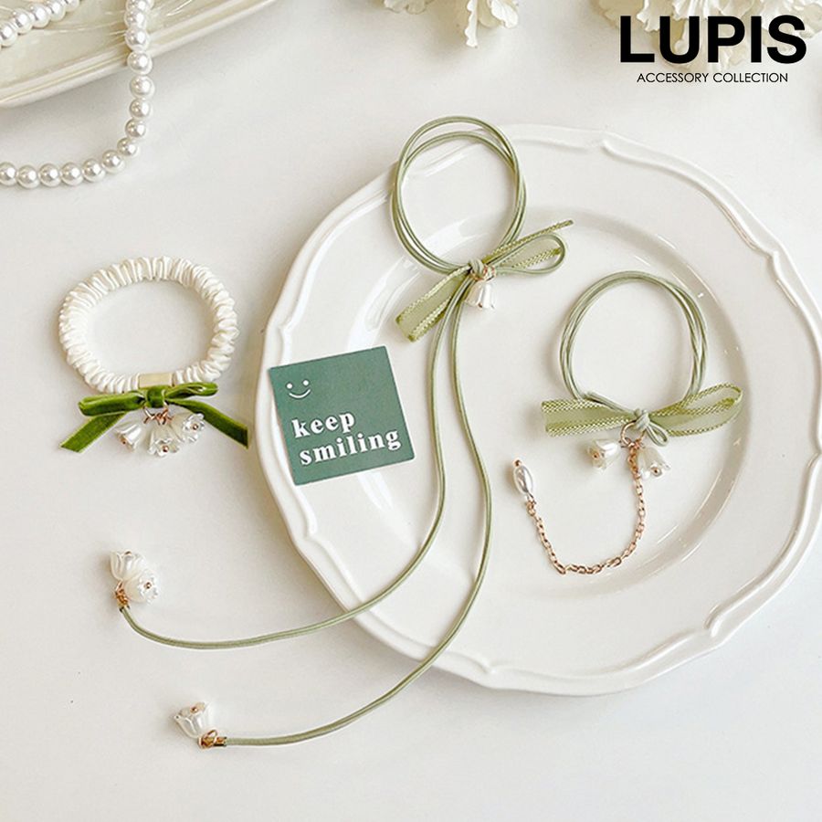 LUPIS ヘアゴム ヘアアクセサリー すずらん フラワー リボン