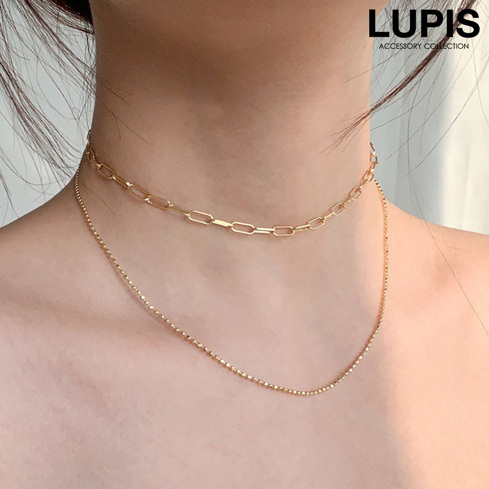 LUPIS（ルピス） ネックレス レディース メタル チェーン 2連