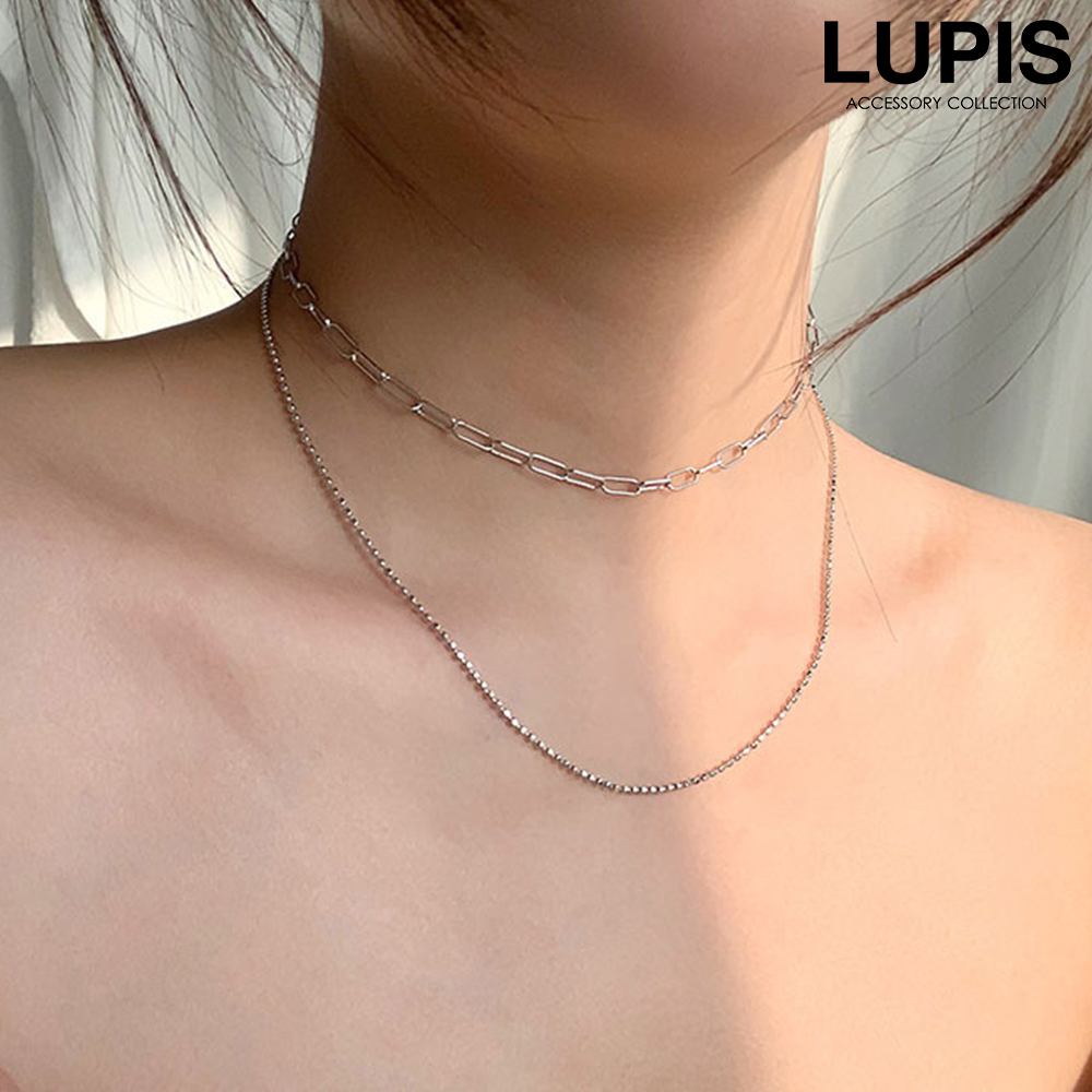 LUPIS（ルピス） ネックレス レディース メタル チェーン 2連