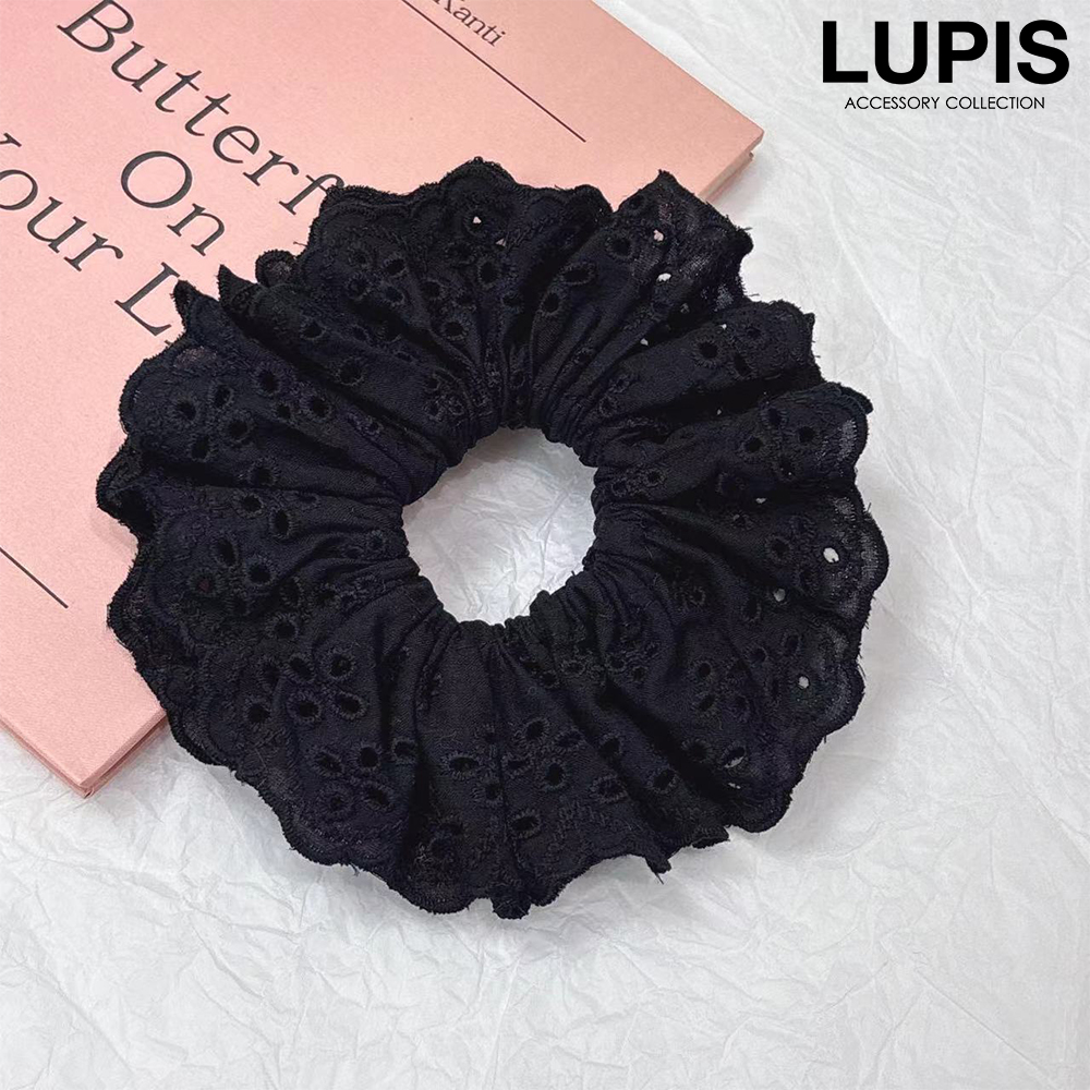 LUPIS（ルピス） シュシュ ヘアゴム ヘアアクセサリー コットン レース