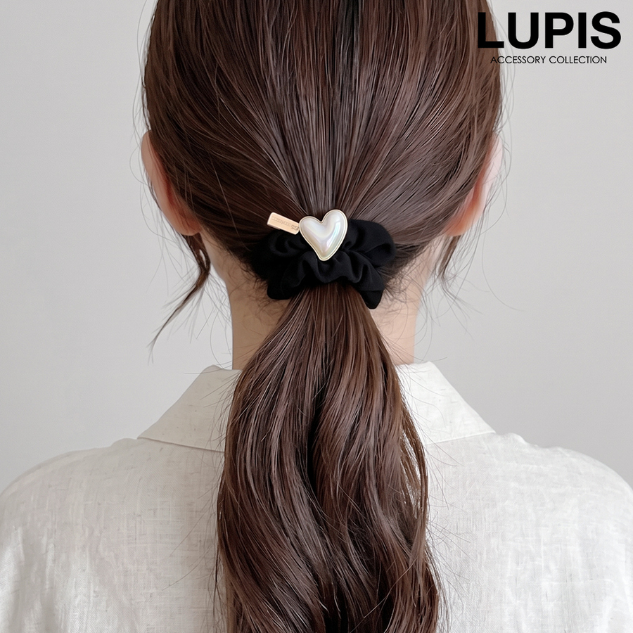 LUPIS（ルピス） ヘアアクセサリー シュシュ ヘアゴム ハート オーロラ