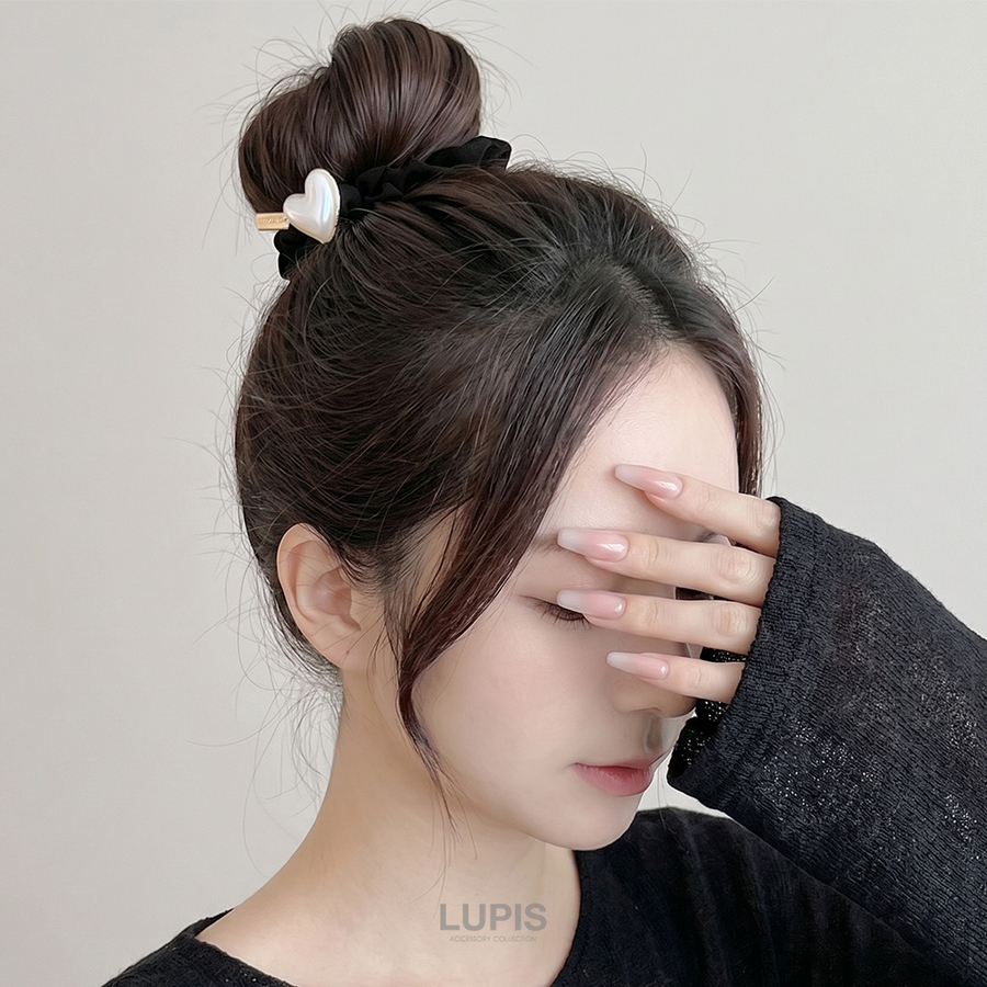 LUPIS（ルピス） ヘアアクセサリー シュシュ ヘアゴム ハート オーロラ