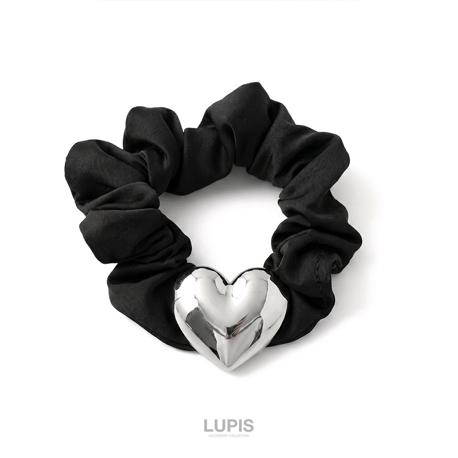 LUPIS（ルピス） シュシュ ヘアゴム ヘアアクセサリー メタル ハート