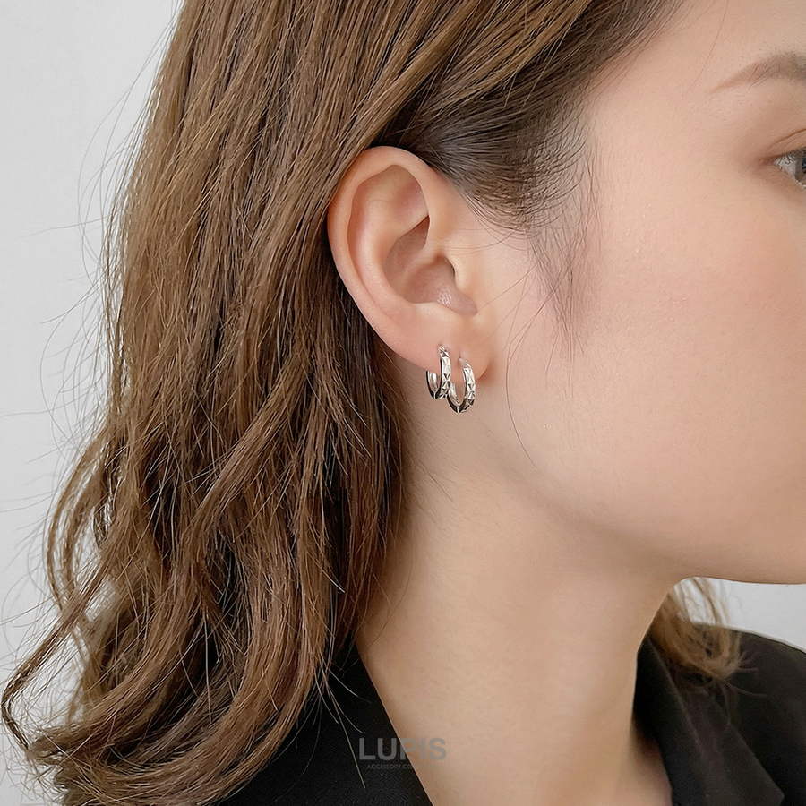 LUPIS（ルピス） ピアス レディース フープピアス メタル シンプル
