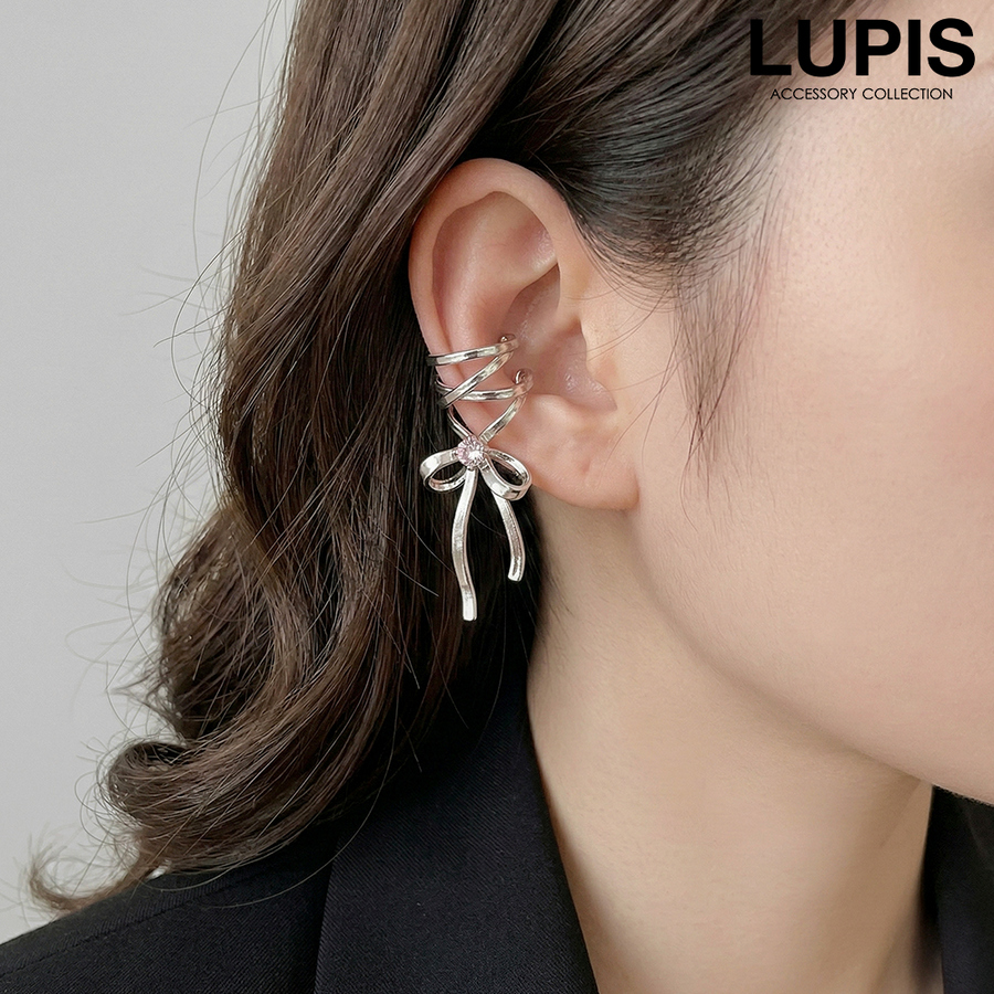 LUPIS（ルピス） イヤーカフ レースアップ リボン ガーリー フェミニン