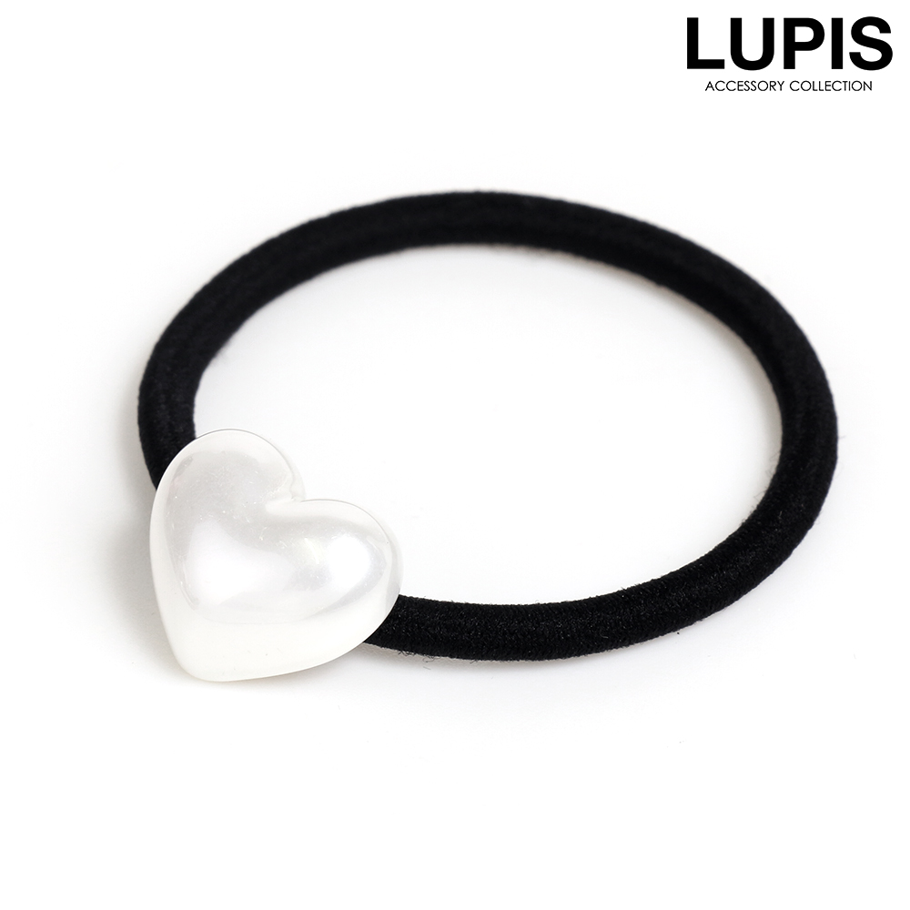 訳あり　レジンヘアゴム　ヘアアクセサリー ダブルハート　ホワイト　No.20 LUPIS（ルピス） ヘアアクセサリー ヘアゴム ハート おしゃれ シンプル