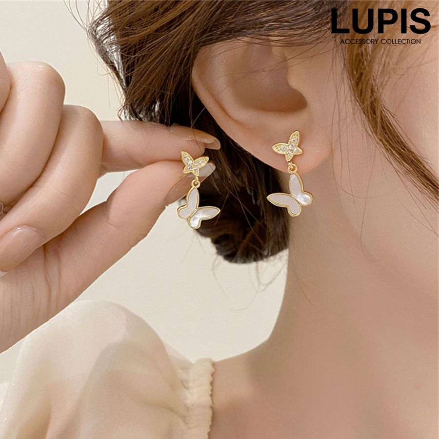 LUPIS（ルピス） ピアス レディース バタフライ シンプル 上品 儚げ