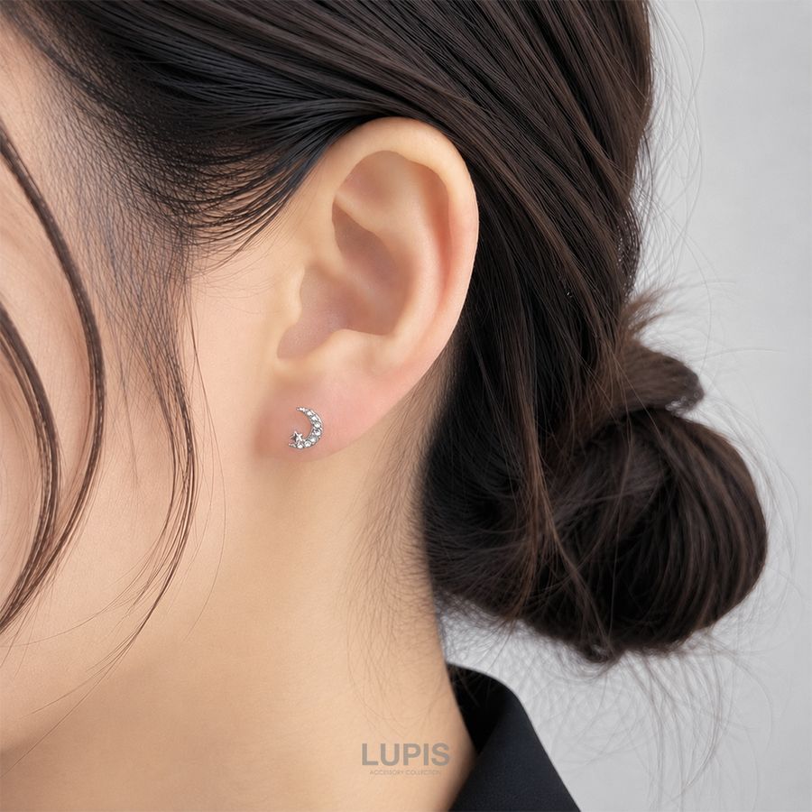 LUPIS（ルピス） ピアス レディース ギャラクシー 惑星 三日月 ムーン