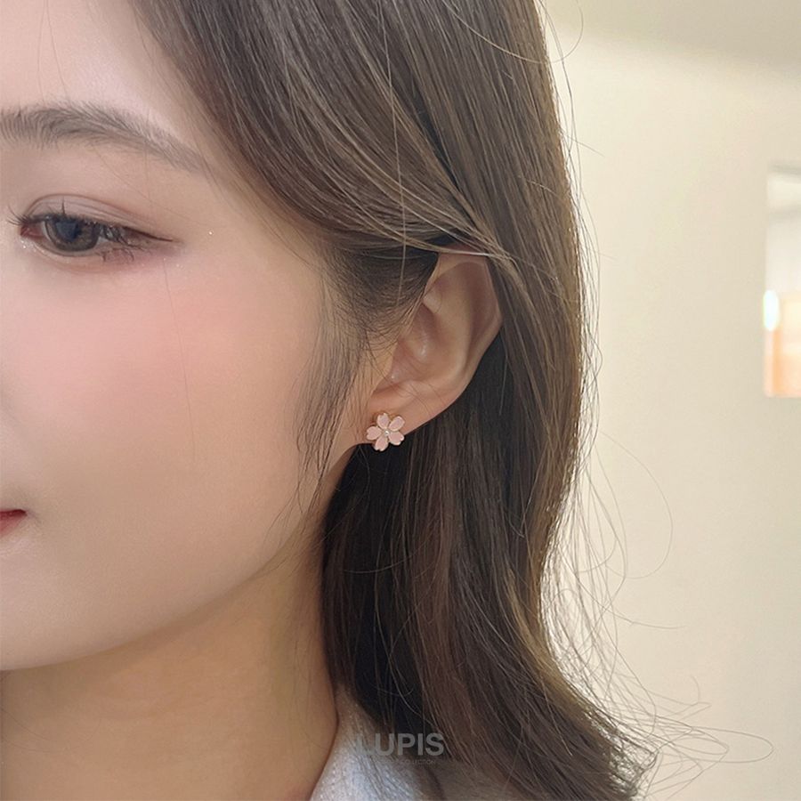 春桜 チェリーブロッサムローズクォーツダブレットピアスチャーム v2820-b2.jpg