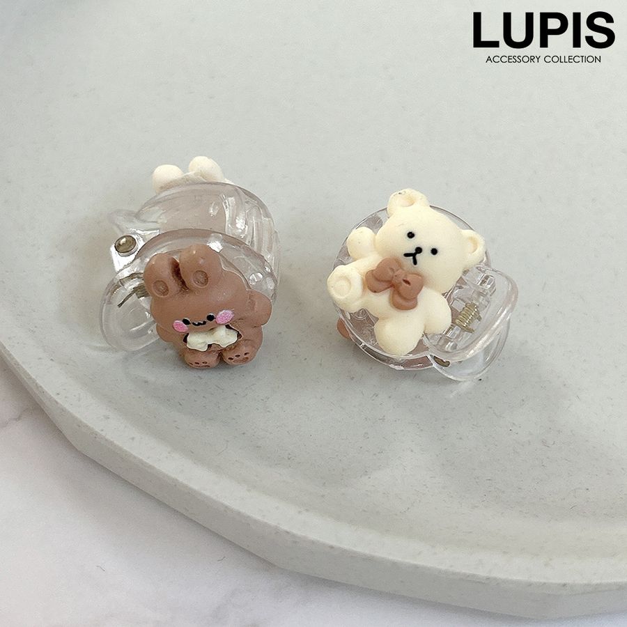 LUPIS（ルピス） ヘアアクセサリー ヘアクリップ ミニ 小ぶり くま