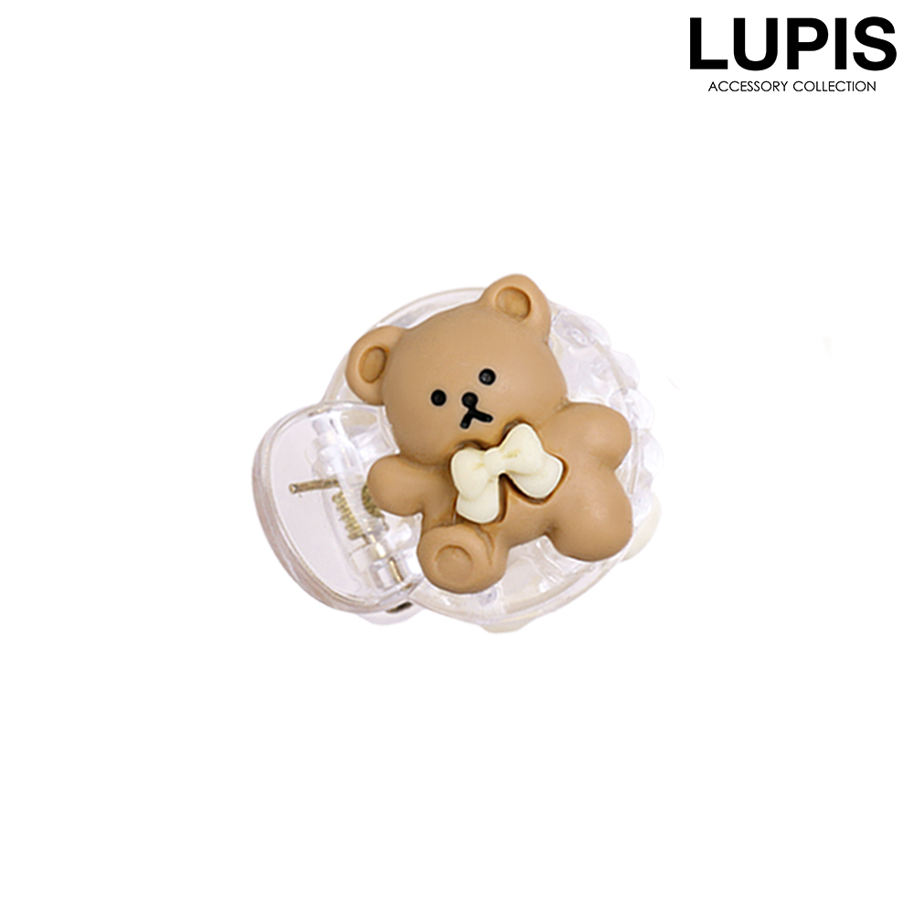LUPIS（ルピス） ヘアアクセサリー ヘアクリップ ミニ 小ぶり くま