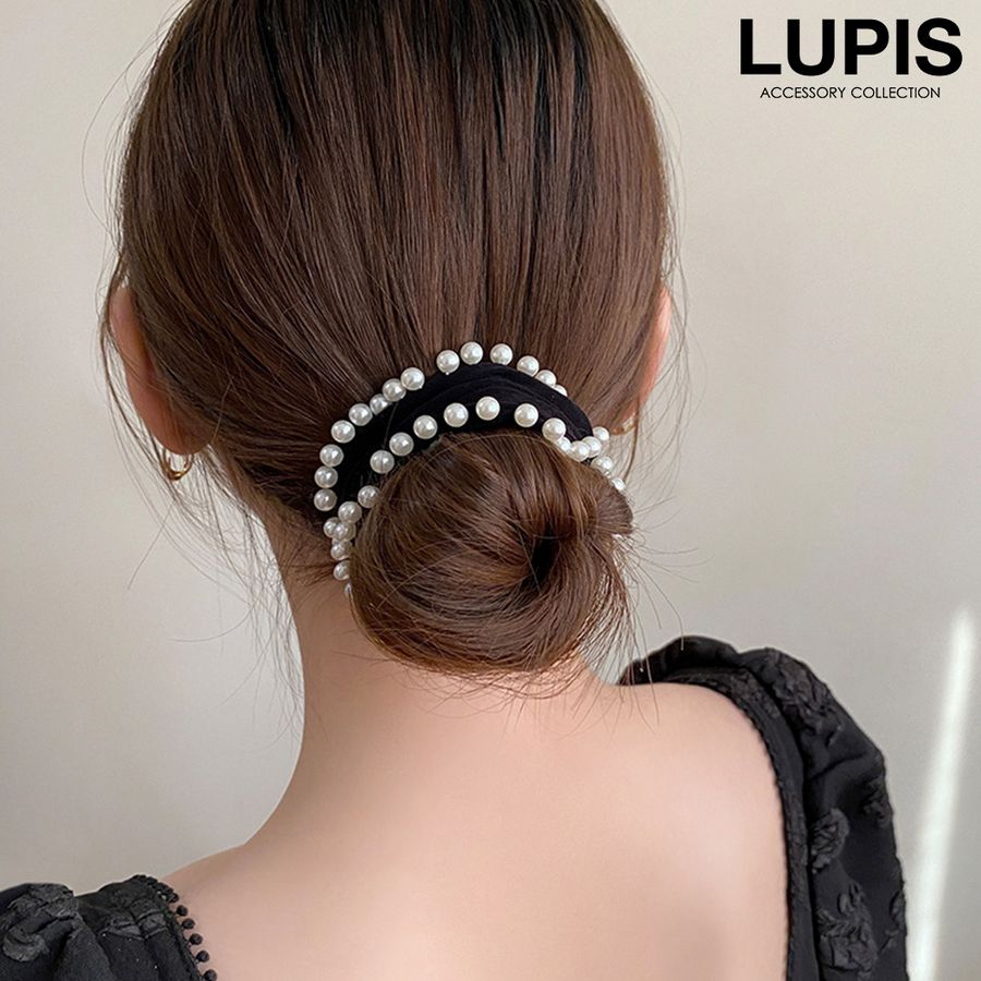 LUPIS（ルピス） ヘアアクセサリー ヘアゴム パール ジャージヘアゴム