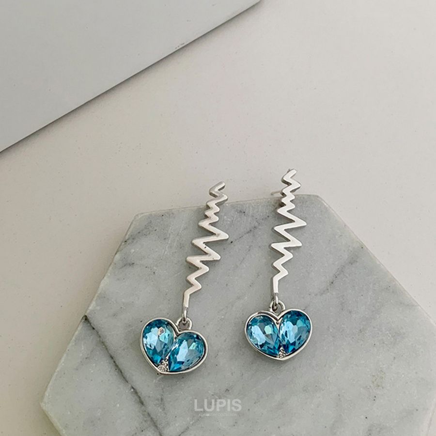 LUPIS（ルピス） ピアス レディース ハート ハートビート 心電図