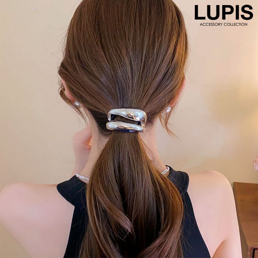 LUPIS（ルピス） ヘアアクセサリー ヘアゴム メタル 2連 ニュアンス