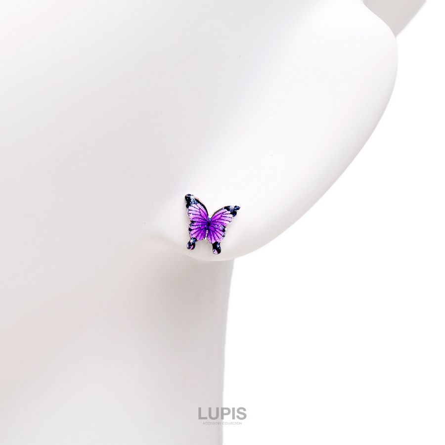 １点限定❣️大人可愛い♡お花畑を舞う美発色ブルー蝶々のピアス/イヤリング♡ 蝶モチーフ ピアス SAMA1518 XP | ANNA SUI (Women)/アナ