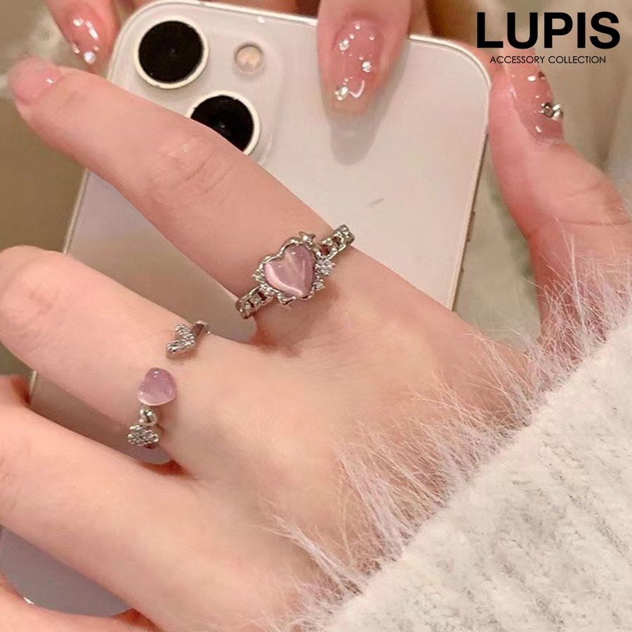 LUPIS（ルピス） 指輪 リング レディース ハート メタル チェーン