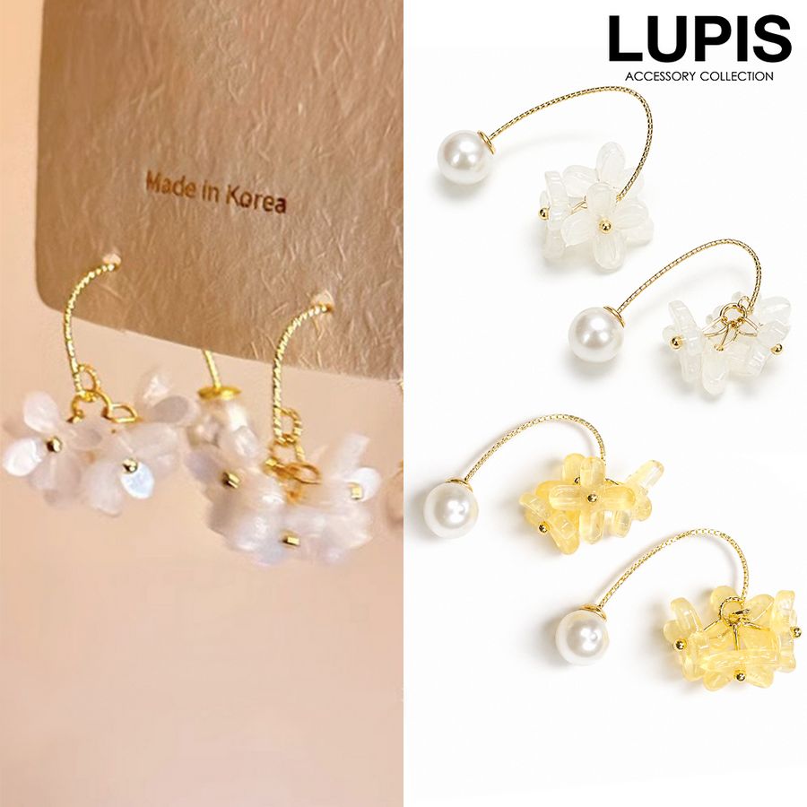 LUPIS（ルピス） ピアス レディース フラワー ブーケ パール かわいい