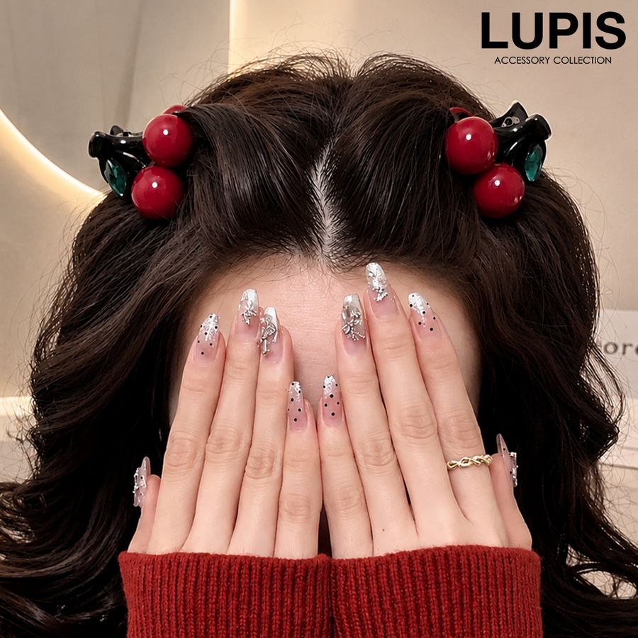 LUPIS（ルピス） ヘアアクセサリー ヘアクリップ さくらんぼ チェリー