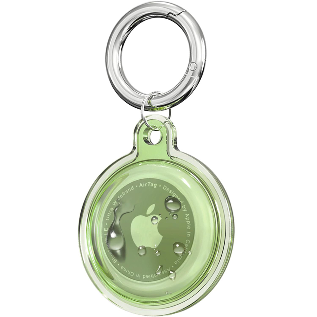 AirTag用 クリア キーホルダー 全6色 防水 エアタグ 透明 GPS 追跡