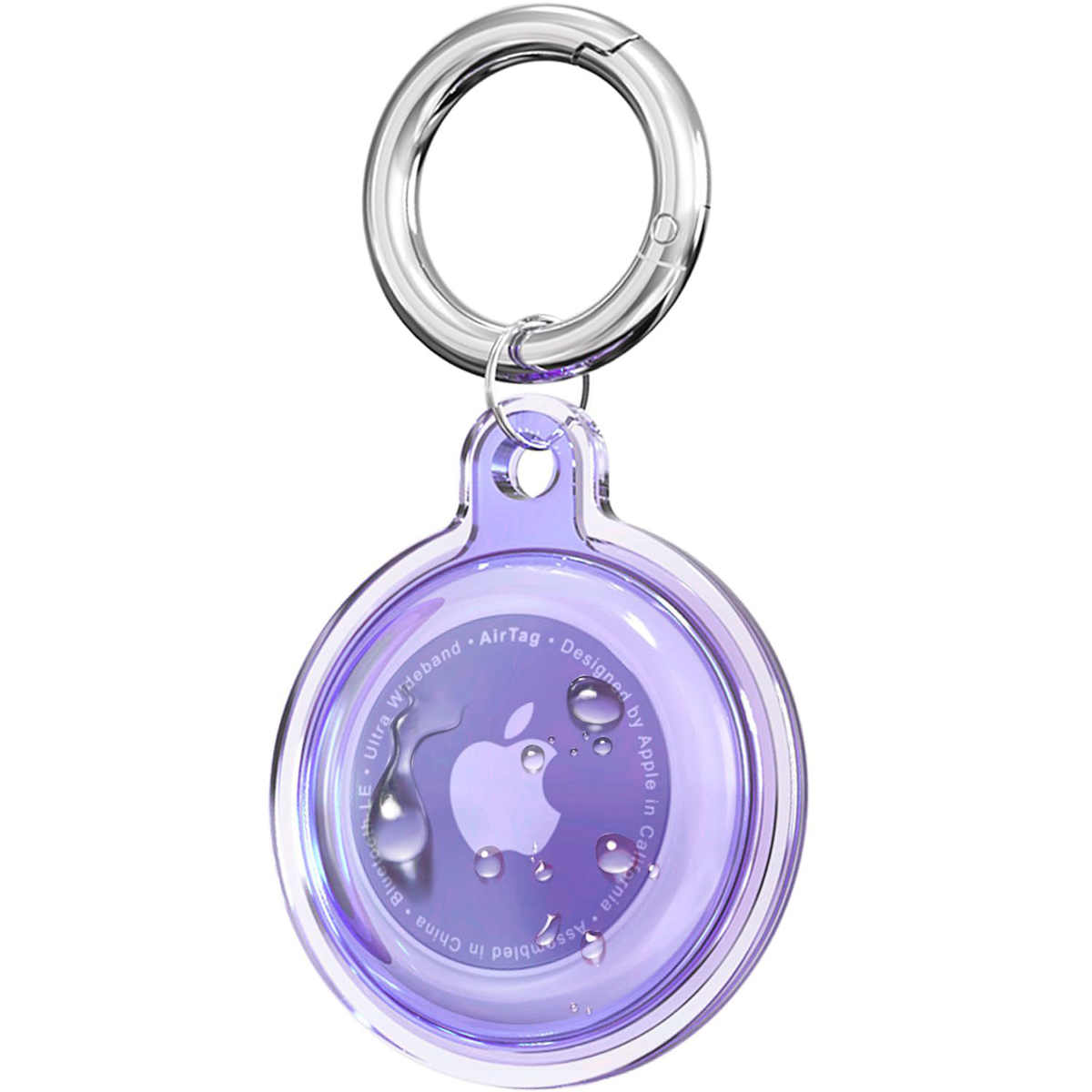 キーホルダー・アクリルキーホルダー Apple AirTag AirTag用 クリア キーホルダー 全6色 防水 エアタグ 透明 GPS 追跡
