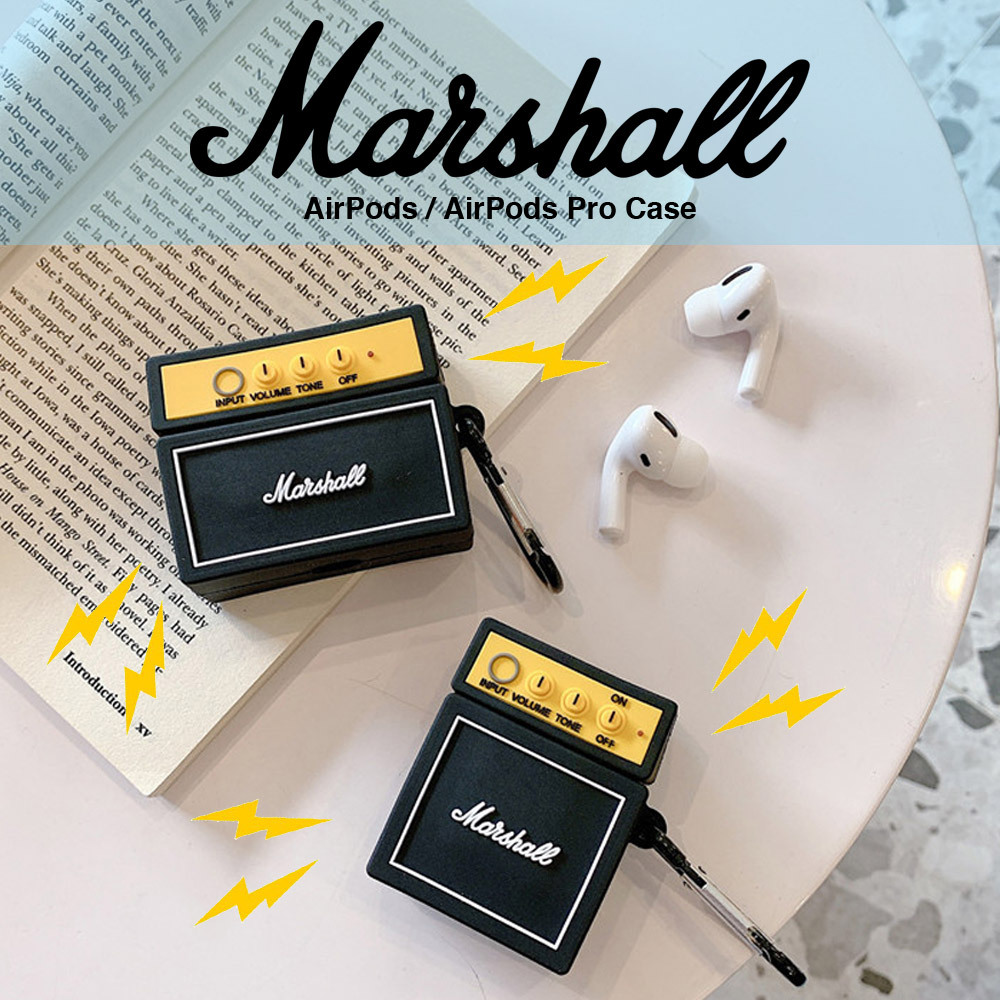 Marshall アンプ AirPods AirPods Pro ケース 第3世代 ブラック マーシャル エアポッズ プロ カバー ワイヤレス  イヤホン ヘッドホン iPhone :ap-pods-01:LUPO 通販 