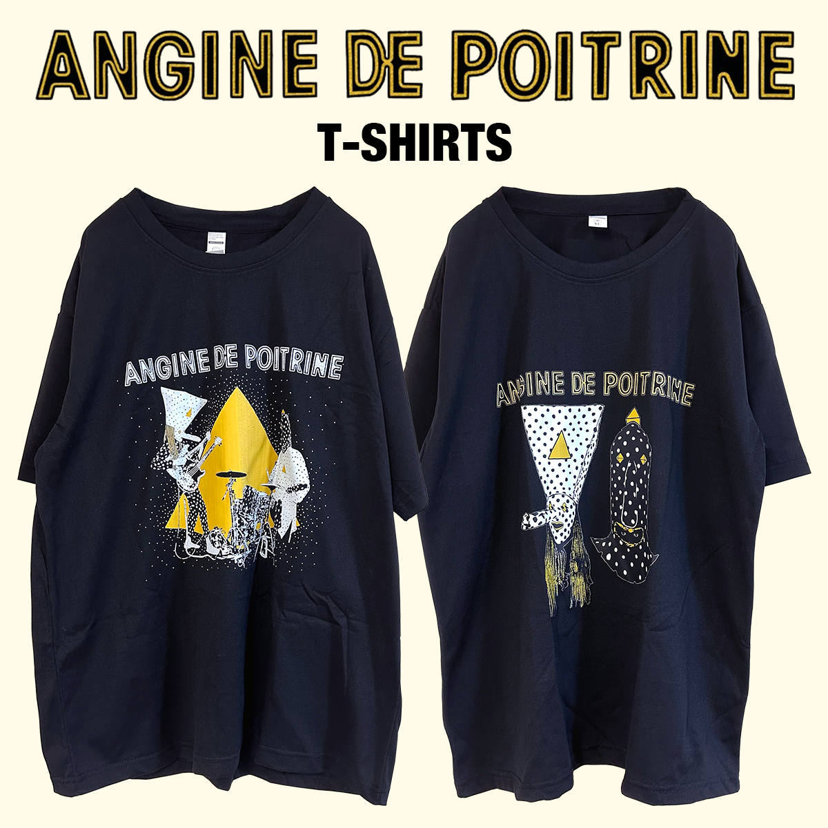 ANGINE DE POITRINE オフィシャル Tシャツ ブラック XXL アンジーヌ・ド・ポワトリーヌ Tシャツ ブラック Angine de Poitrine