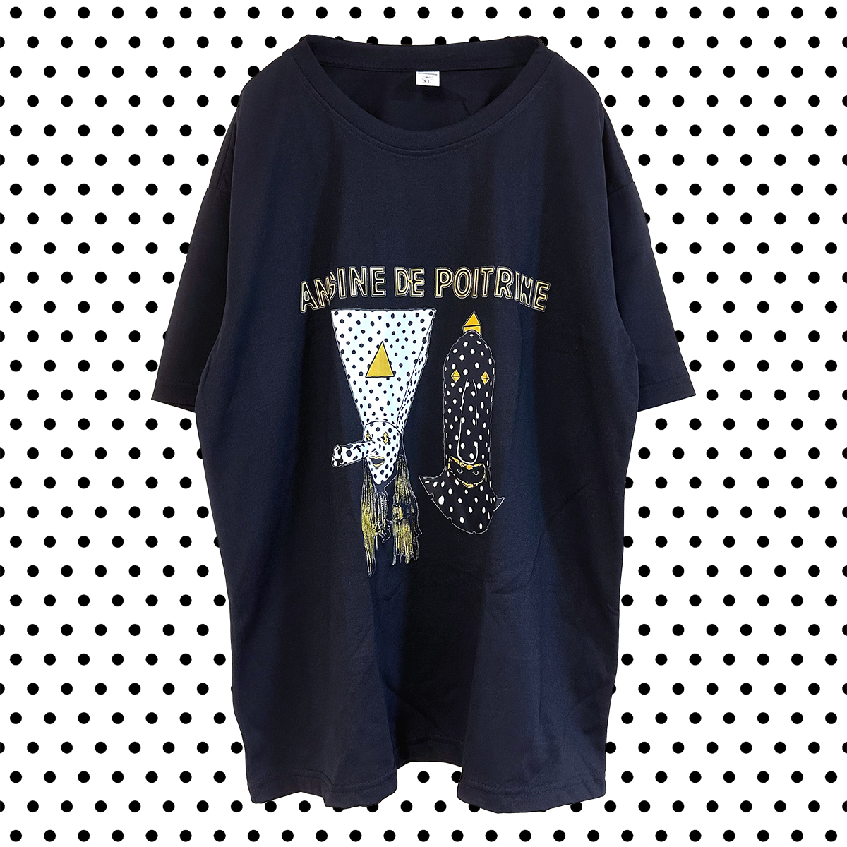 アンジーヌ・ド・ポワトリーヌ Tシャツ ブラック Angine de Poitrine