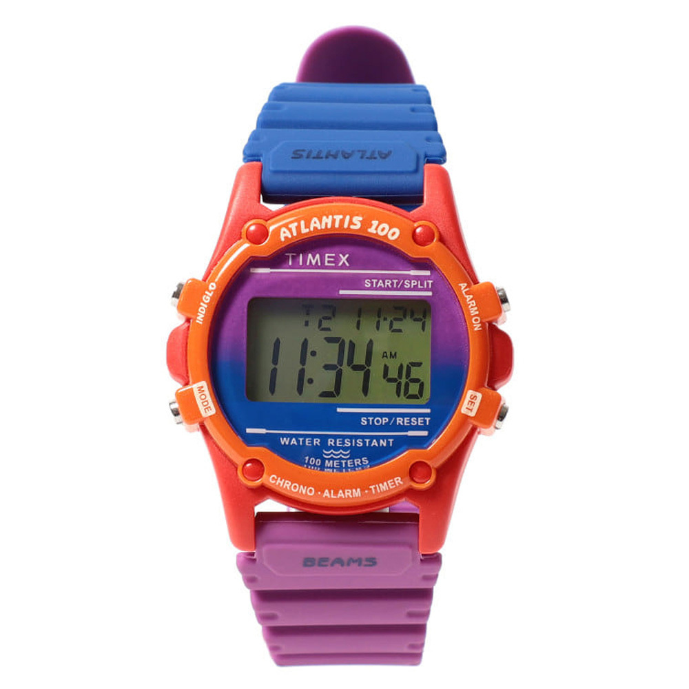 TIMEX × BEAMS 別注 デジタル 腕時計 アトランティス100 クレイジー