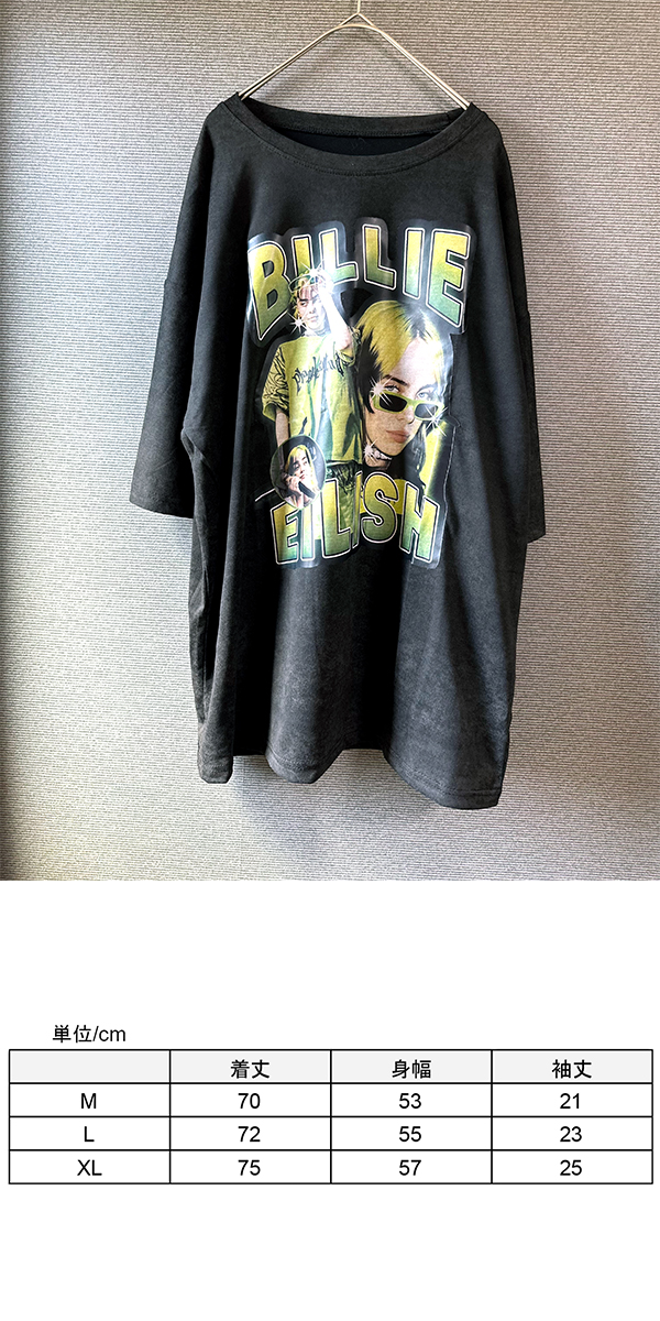 ビリーアイリッシュ Tシャツ アッシュブラック Billie Eilish