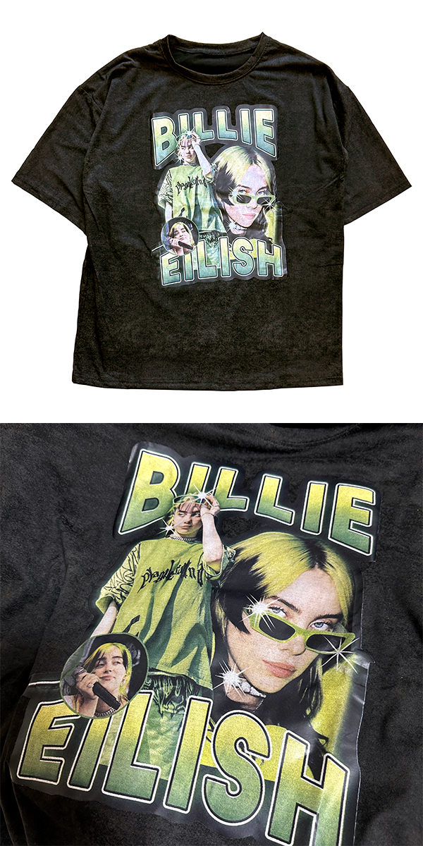 ビリーアイリッシュ Tシャツ アッシュブラック Billie Eilish