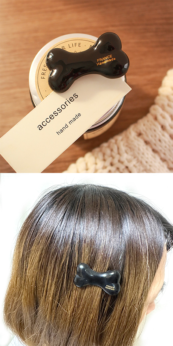 SALE 骨デザイン ヘアピン 2個セット 全4色 ヘアクリップ 髪留め ヘア