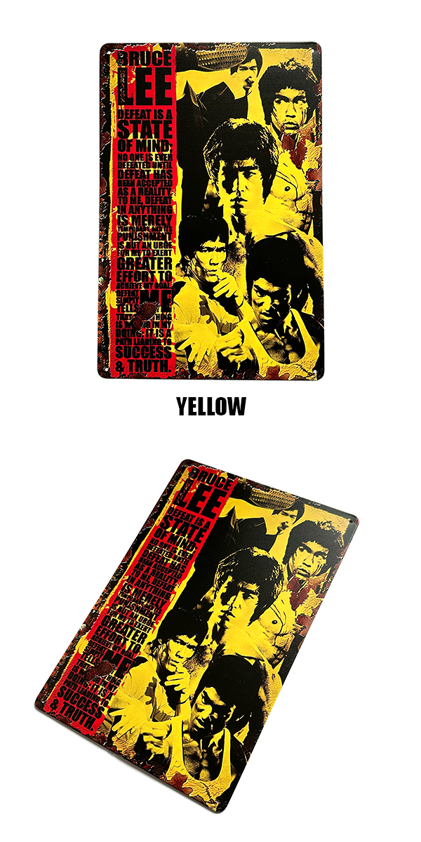 ブルース・リー Bruce Lee ブリキ看板 20cm×30cm 李小龍 燃えよ