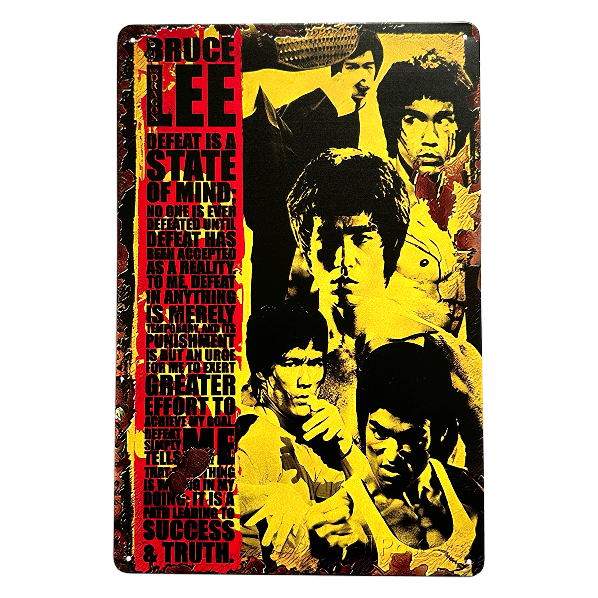 ブルース・リー Bruce Lee ブリキ看板 20cm×30cm 李小龍 燃えよ