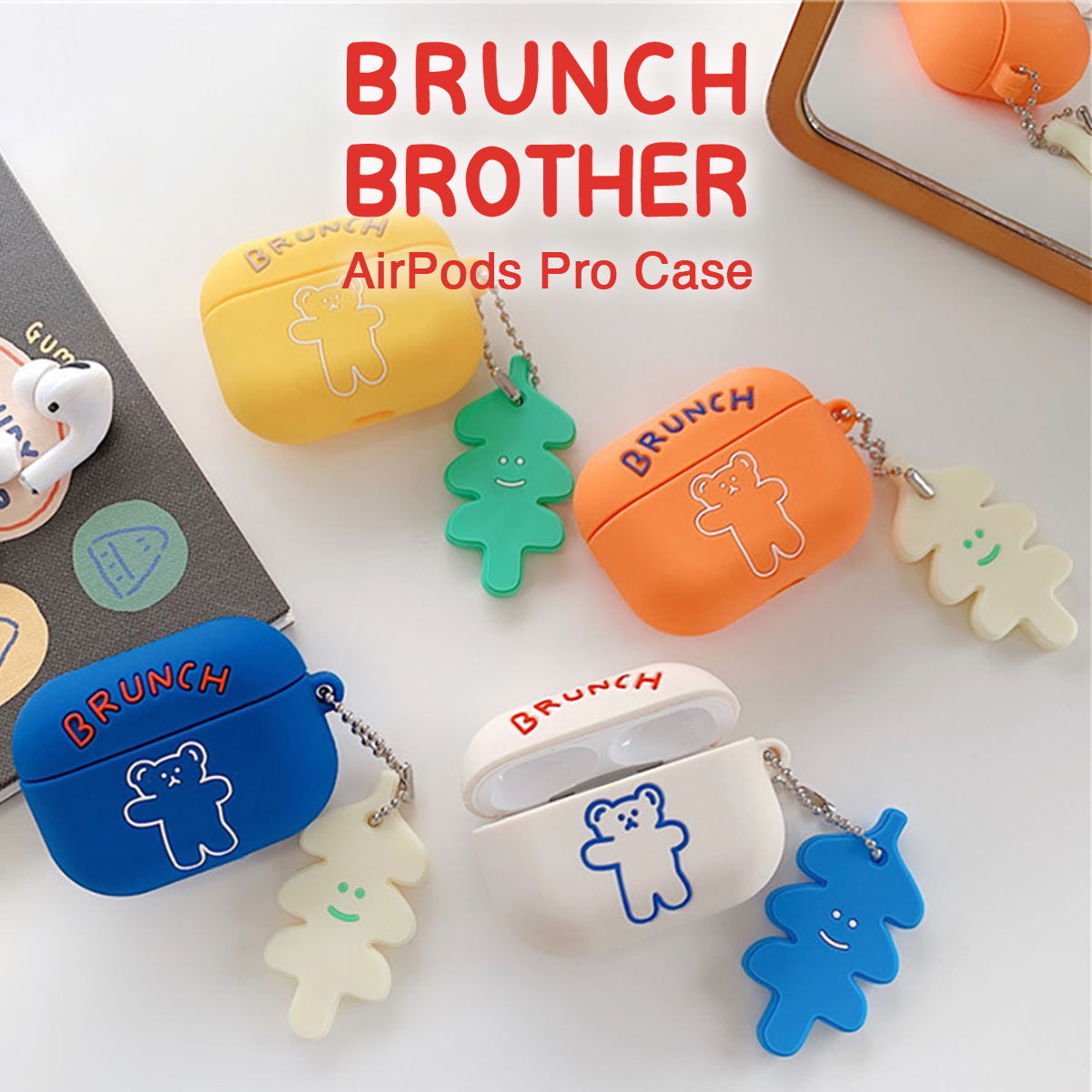 ブランチブラザー AirPods Pro ケース チャーム付き BRUNCH BROTHER