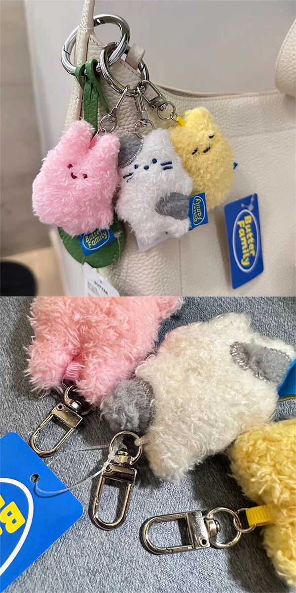 Butter Family バターファミリー ぬいぐるみ キーホルダー うさぎ ねこ