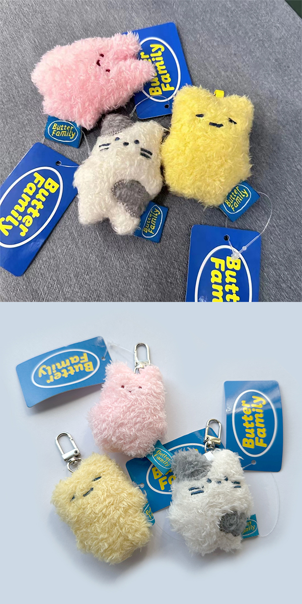 Butter Family バターファミリー ぬいぐるみ キーホルダー うさぎ ねこ