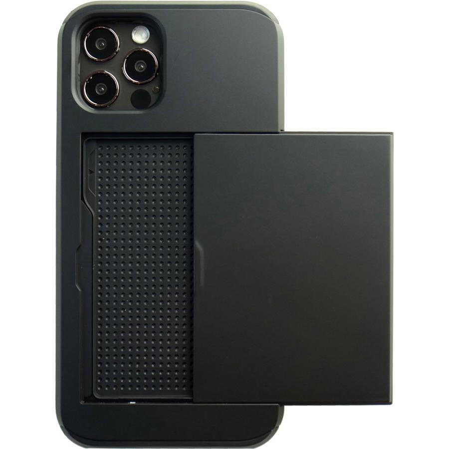 カードホルダー付き iPhone15 14 13 12 ケース Pro mini iPhoneSE 液晶フィルム付き アイフォンケース カード収納 クレカ ID 交通系カード｜lupo｜03
