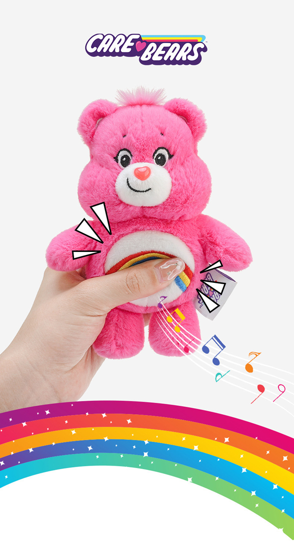 ケアベア ぬいぐるみ キーホルダー 全6色 Care Bears 鳴き笛付き 押し