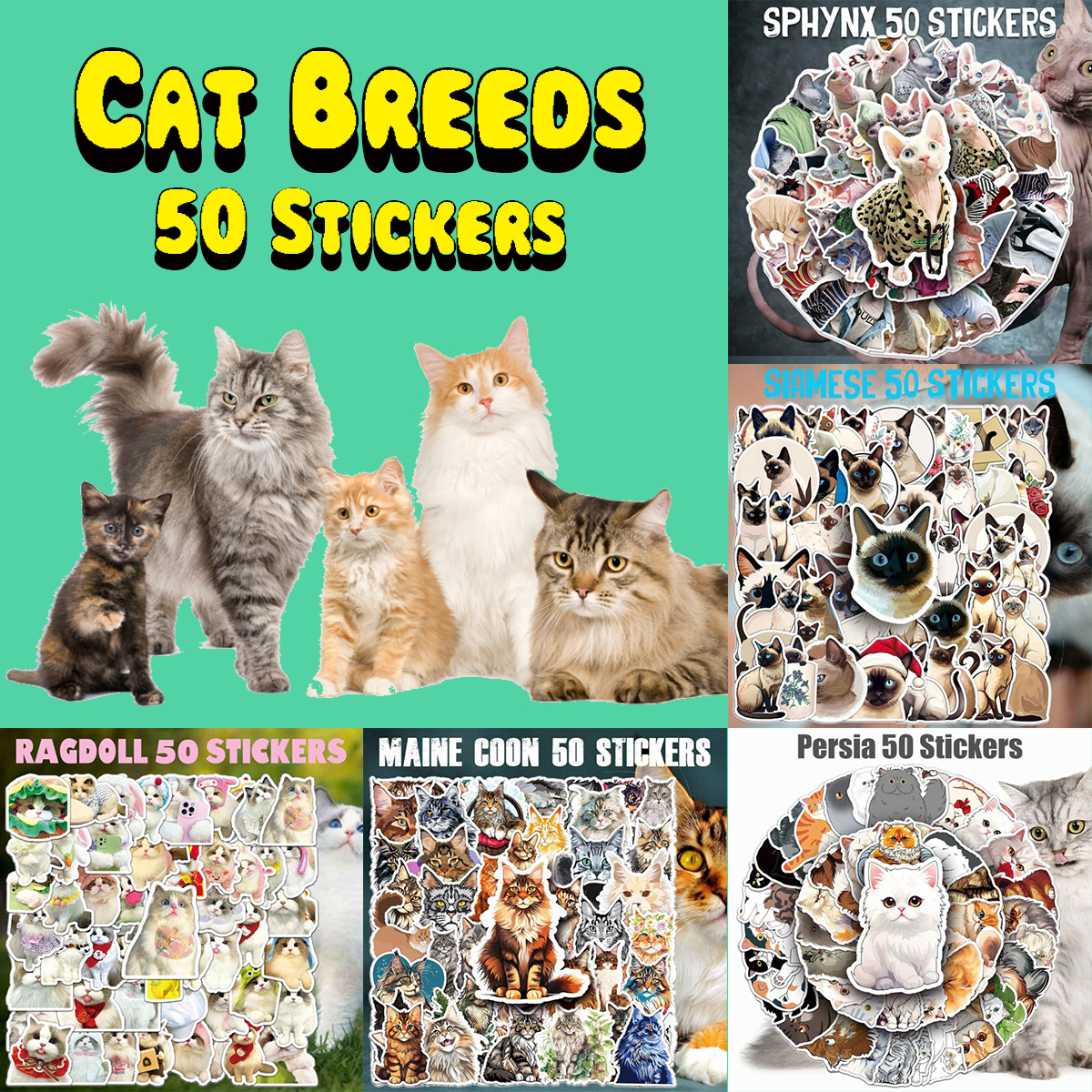 猫品種別ステッカー